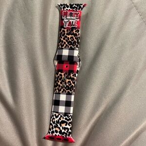 Merry Christmas y’all cheetah plaid Apple Watch band (38/40/41mm)